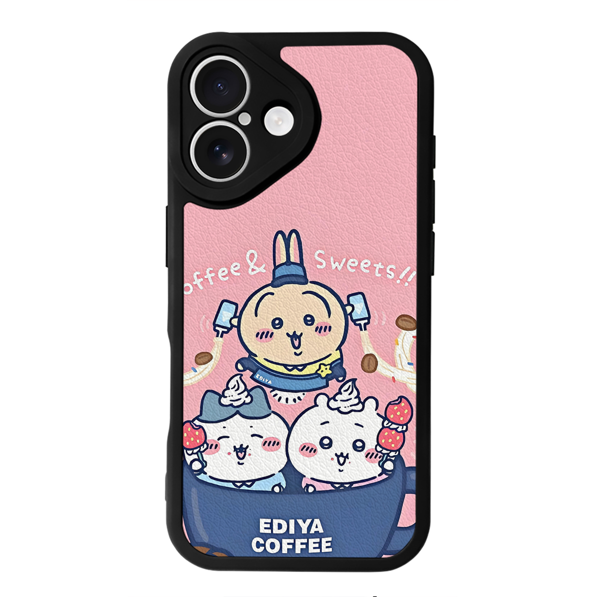 （画像用） ちいかわ Chii-kawa 【iPhone 16シリーズ対応】シリコンスマホケース（レザー調） 材質：シリコン